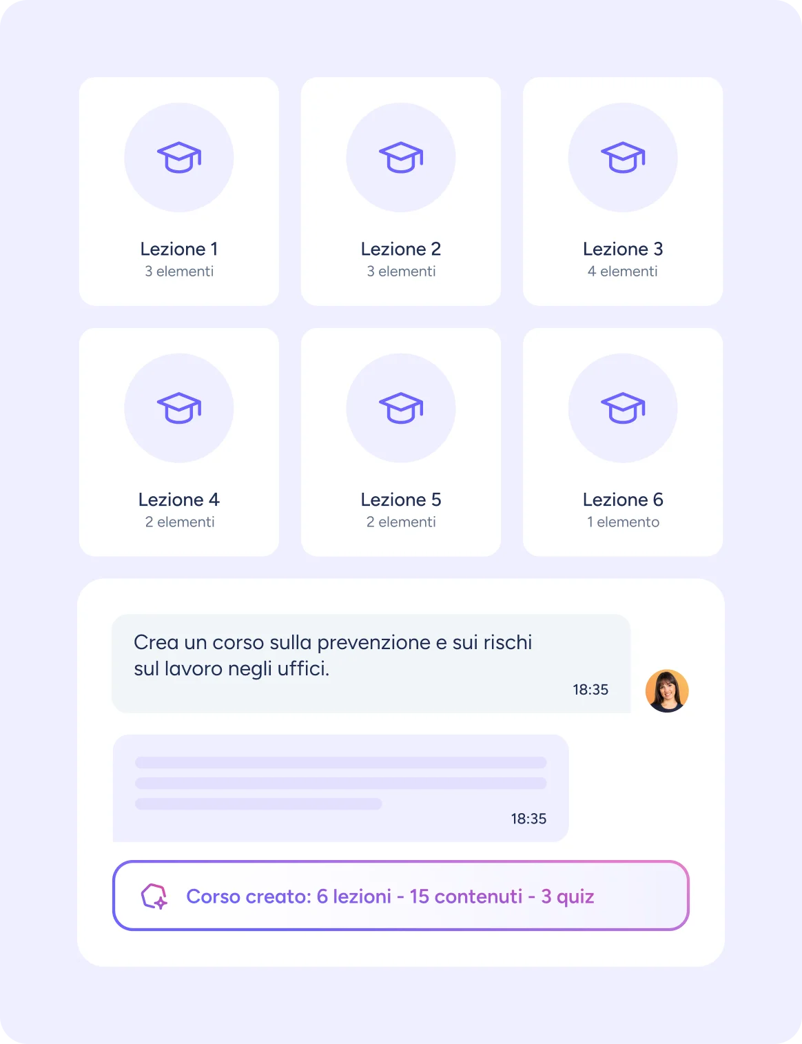 Creatore di corsi con IA di Sesame HR