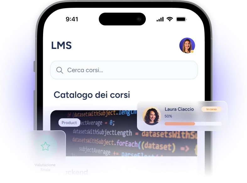 Interfaccia LMS di Sesame HR