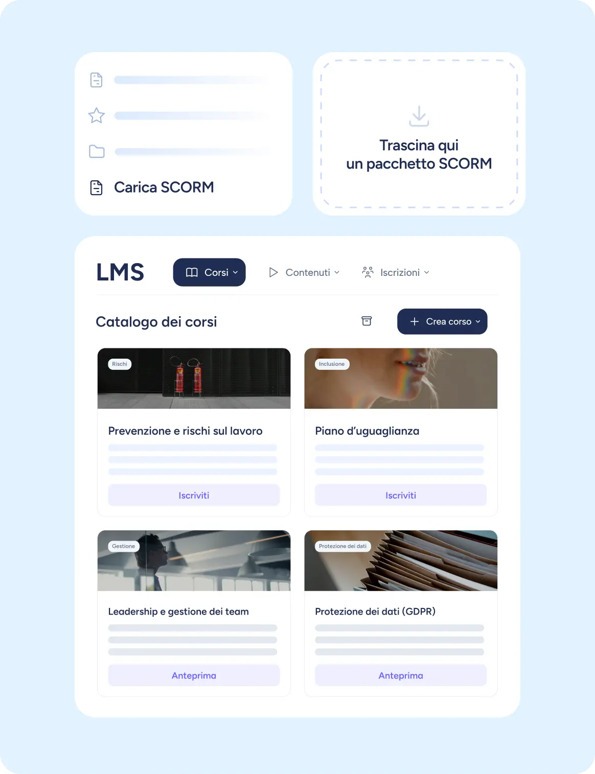 Importazione di corsi SCORM nell'LMS di Sesame HR
