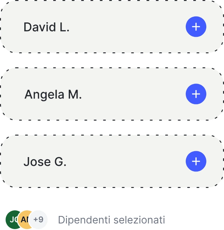 Selezione dei dipendenti per l'invio massivo