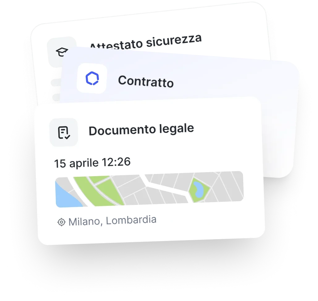 Certificato con marca temporale e geolocalizzazione