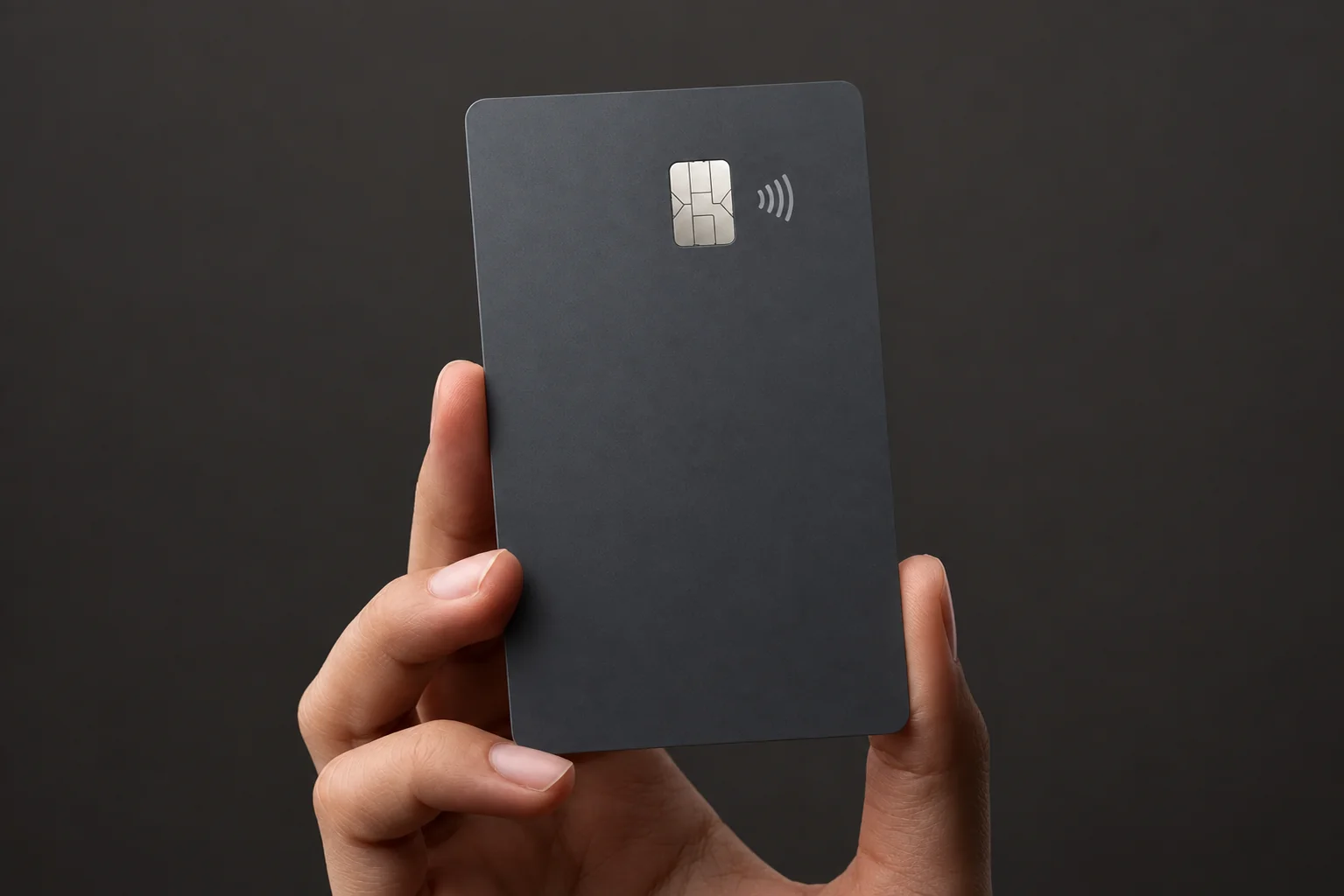 Persona che avvicina una carta NFC a un lettore.