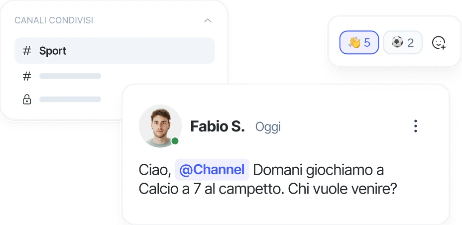 Canali condivisi e post in Comunità