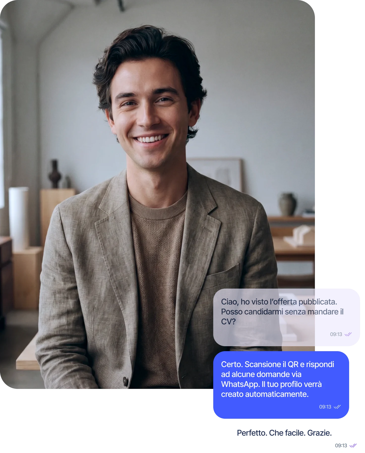 Candidatura via WhatsApp senza CV