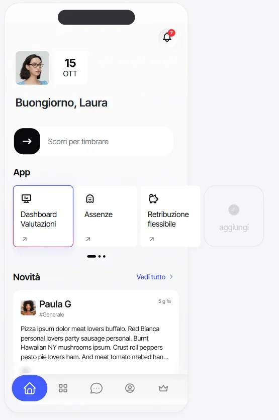 Il menu di Sesame con l'app appena pubblicata come una voce in più