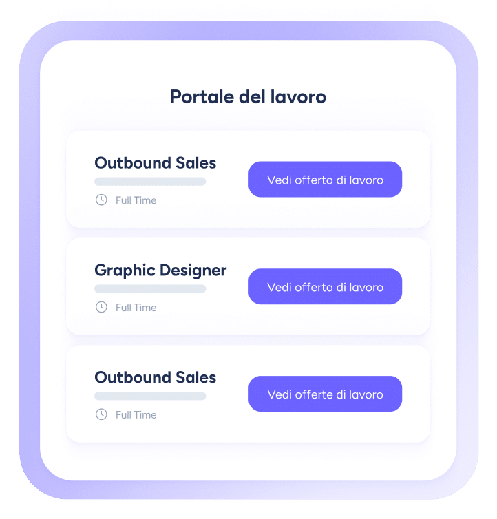 Portale del lavoro personalizzato